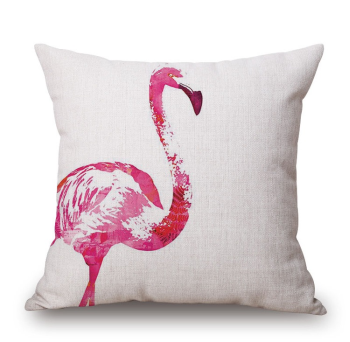 Poduszka dekoracyjna Flaming różowy ptak
na kanapę czerwona egzotyczna jungle tropikalna czerwona